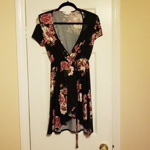 Black floral dress
